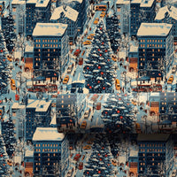 Yellow Taxi Cab Holiday Gift Wrap, Snowy City Christmas Wrapping Paper, Winter Street Scene Gift Wrap Paper, Urban Christmas Paper Rolls