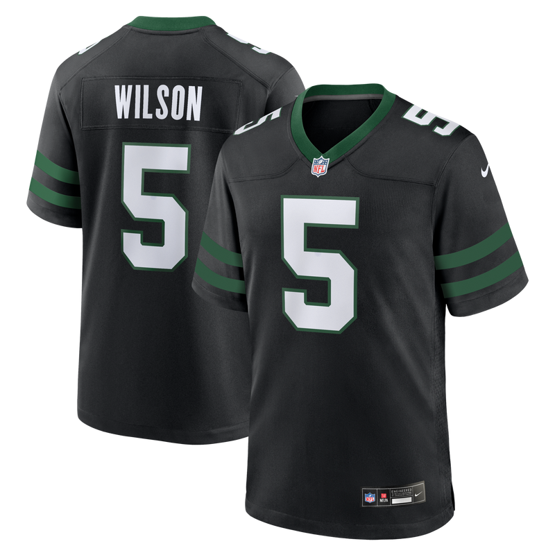 New York Jets Garrett Wilson Legacy Black Alternate Game Jersey