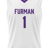 #1 Furman Paladins Lightweight Basketball Jersey - White