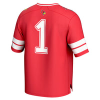 #1 Illinois State Redbirds Lightweight Collegiate Football Fashion Jersey - Red