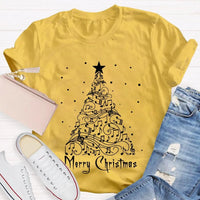 Sheet Music Holiday Tree T-Shirt, Music Teacher Christmas Shirt, Musical Notes Graphic Tee, Choir Director Christmas Present Shirt