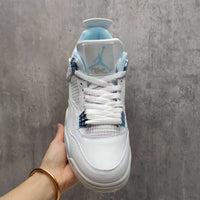 Mid Top Sneakers, Blue Colorway, Lace Up Design, Casual Gift for Sneaker Fans