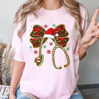 Coquette Bow Stethoscope Shirt, Christmas Nurse T-Shirt, Adorable Healthcare Holiday Tee, RN Medical Graphic T-Shirt, Nurse Christmas Present
