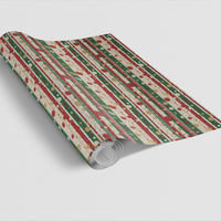 Peppermint Holiday Wrapping Paper, Candy Cane Stripe Christmas Wrapping Paper, Festive Red White Gift Wrapping Paper, Xmas Present Wrap