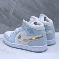 Mid Top Sneakers, Blue Colorway, Gradient Colorway, Lace Up Design, Casual Gift for Sneaker Fans