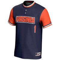 #1 Virginia Cavaliers Lightweight Softball Jersey - Navy
