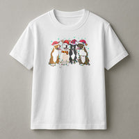 Santa Hat Dog Graphic Tee, Pit Bull Christmas T-Shirt, Festive Pitbull Holiday Shirt, Adorable Dog Lover Christmas Graphic T-Shirt Present