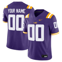 LSU Tigers Custom Football Game Jersey - Purple