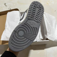 Retro Low Top Basketball Shoes, White Gray Colorway, Lace Up Design, Casual Gift for Shoe Lovers
