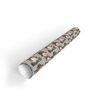 Plaid Scarf Christmas Gift Wrap, Vintage Snowman Wrapping Paper, Retro Winter Snowman Wrapping Paper Roll, Holiday Present Wrap