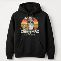 Humorous Santa Sweatshirt, Beer Drinking Santa Hoodie, Retro Santa Graphic Pullover, Sarcastic Christmas Santa Hoodie, Adult Xmas Holiday Present