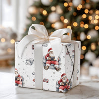 Video Game Controller Gift Wrap, Gamer Santa Wrapping Paper, Comfy Armchair Santa Christmas Wrapping Paper, Gamer Holiday Gift Wrap