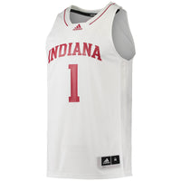 #1 Indiana Hoosiers Swingman Team Basketball Jersey - White