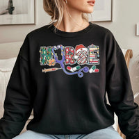 Festive Stethoscope Sweatshirt, Nurse Christmas Sweatshirt, Holiday Medical Crewneck, Healthcare Worker Sweatshirt, Winter Nurse Present