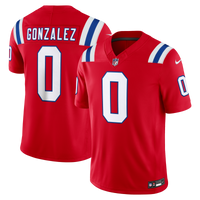 New England Patriots Christian Gonzalez Red Alternate Stitched Limited Jersey