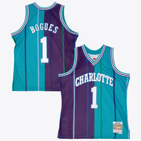 Charlotte Hornets Muggsy Bogues 1994 Split Swingman Jersey