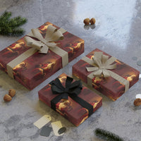 Ho Ho Ho Merry Christmas Gift Wrap, Black Santa Claus Wrapping Paper, African American Santa Holiday Wrapping Paper, Xmas Gift Wrap Roll