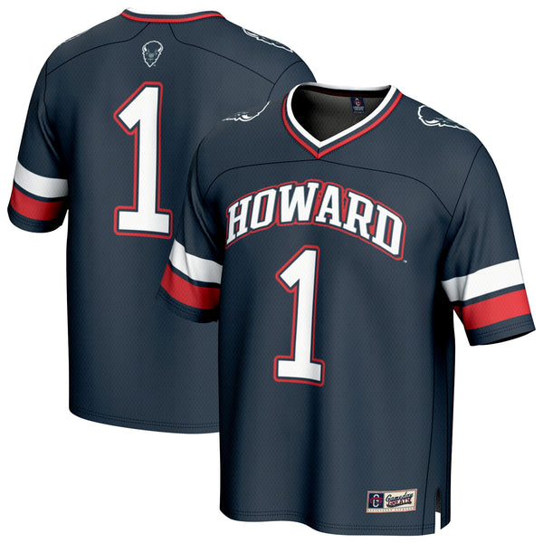#1 Howard Bison Collegiate Football Fashion Jersey - Navy