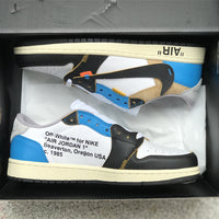 Low Top Sneakers, Blue White Black Colorway, Lace Up Design, Casual Gift for Sneaker Fans