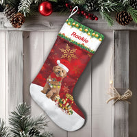 Custom Pet Photo Holiday Stocking, Personalized Dog Christmas Stocking, Name Velboa Animal Stocking, Dog Lover Xmas Decor, Pet Holiday Present