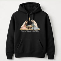 Oh Come Let Us Adore Him Sweatshirt, Nativity Scene Christmas Hoodie, Christian Bible Verse Pullover, Religious Holiday Hooded Sweater