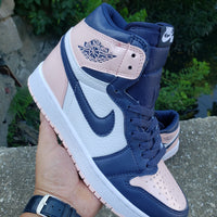 Sneakers, Navy White Colorway, Lace Up Design, Casual Gift for Sneaker Fans