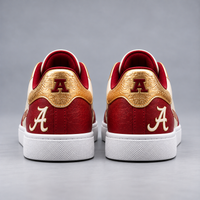 ALA Crimson Script - Cream and Gold Low Top Sneakers