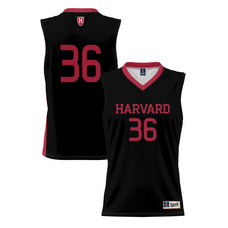 #36 Harvard Crimson Lightweight Basketball Jersey - Black