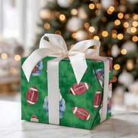 American Football Santa Wrapping Paper, Santa Football Christmas Wrapping Paper, Sports Holiday Wrapping Paper, Game Day Winter Gift Wrap
