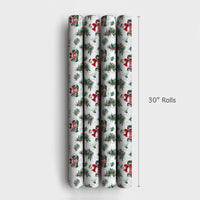 Letter G Number 2 Gift Wrap, Santa Vintage Race Car Wrapping Paper, Watercolor Trees Holiday Paper, Festive Christmas Wrapping Paper Roll