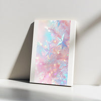 Iridescent Star Ornament Canvas Print, Pastel Christmas Canvas Wall Art, Dreamy Holiday Canvas Art, Festive Winter Wall Decor, Xmas Present