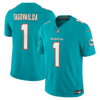 Miami Dolphins Tua Tagovailoa Aqua Team Stitched Limited Jersey
