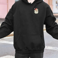 Retro Christmas Pullover, Vintage Santa Hoodie, Adorable Holiday Graphic Sweatshirt, Comfy Winter Hooded Top, Xmas Present for Women and Men
