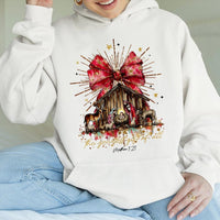 Greatest Present of All Hoodie, Nativity Scene Christmas Hoodie, Religious Christian Hoodie, Holiday Faith Hooded Sweatshirt, Xmas Present for Him