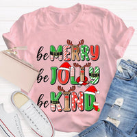 Christmas Teacher T-Shirt, Be Merry Be Jolly Be Kind Teacher Shirt, Holiday Classroom Graphic Tee, Winter Educator Shirt, Teacher Xmas Present