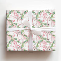 Equestrian Wrapping Paper, Watercolor Horse Christmas Wrapping Paper, Holiday Horse Gift Wrap Roll, Winter Festive Wrapping Paper
