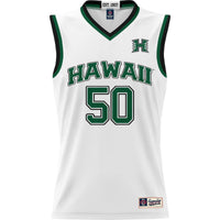 #50 Hawaii Rainbow Warriors Lightweight Basketball Jersey - White