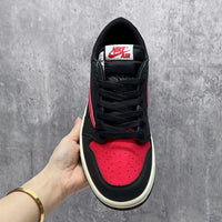 Low Top Sneakers, Black Red Colorway, Reverse Hook Design, Lace Up Design, Casual Gift for Sneaker Fans