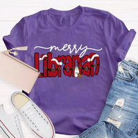 Merry Christmas Bookish T-Shirt, Librarian Christmas Shirt, Holiday Book Lover Graphic Tee, Reading Teacher Winter Holiday Shirt Present