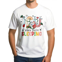 Humorous Santa Medical Shirt, ICU Nurse Christmas T-Shirt, Intensive Care Unit RN Tee, Hospital Graphic T-Shirt, Nursing Staff Holiday Present
