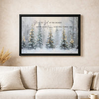 Christian Christmas Canvas, Glory to God Luke 2 14 Scripture Canvas Art, Religious Holiday Canvas Print, Winter Faith Home Decor Present