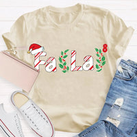 Fa La La Santa Hat Math Equations Shirt, Math Teacher Christmas T-Shirt, Humorous Holiday Mathematics Graphic Tee, Teacher Xmas Present