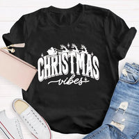 Festive Holiday Graphic Tee, Christmas Vibes Shirt, Retro Christmas Vibes T-Shirt, Winter Holiday Shirt, Unisex Christmas Present
