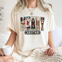 Retro Festive Holiday Shirt, Merry Christmas Graphic T-Shirt, Vintage Christmas Tee, Adorable Seasonal Holiday T-Shirt, Family Xmas Present Tee