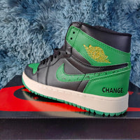 Golf Shoes, Black Green Colorway, Lace Up Design, Casual Gift for Shoe Lovers
