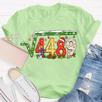Holiday Snowflakes Lights Graphic Tee, Math Teacher Christmas T-Shirt, Humorous Math Teacher Xmas Shirt, Winter STEM Educator Holiday Present Tee