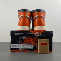 High Top Sneakers, White Black Orange Colorway, Lace Up Design, Casual Gift for Sneaker Fans