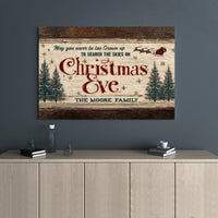 Custom Family Name Holiday Canvas Print, Personalized Christmas Canvas Wall Art, Rustic Farmhouse Decor, Xmas Keepsake Canvas Present