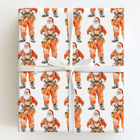 Electrician Christmas Gift Wrap, Lineman Santa Wrapping Paper, Utility Worker Holiday Wrapping Paper, Tradesman Xmas Gift Wrap Paper