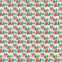 Watercolor Puppy Holiday Wrapping Paper, Goldendoodle Dog Wrapping Paper, Christmas Doodle Dog Gift Wrap, Dog Lover Festive Present Wrap